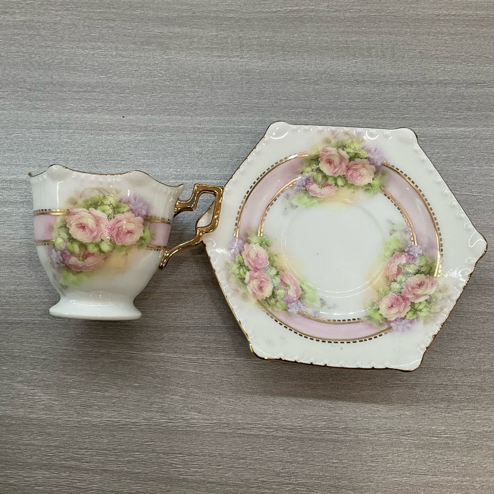 ANTIQUE B.‎ RAINEY TEACUP AMD SAUCER